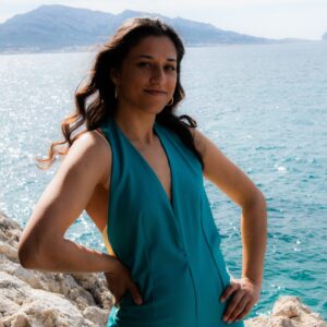 conception moderne d'une combinaison verte bleue