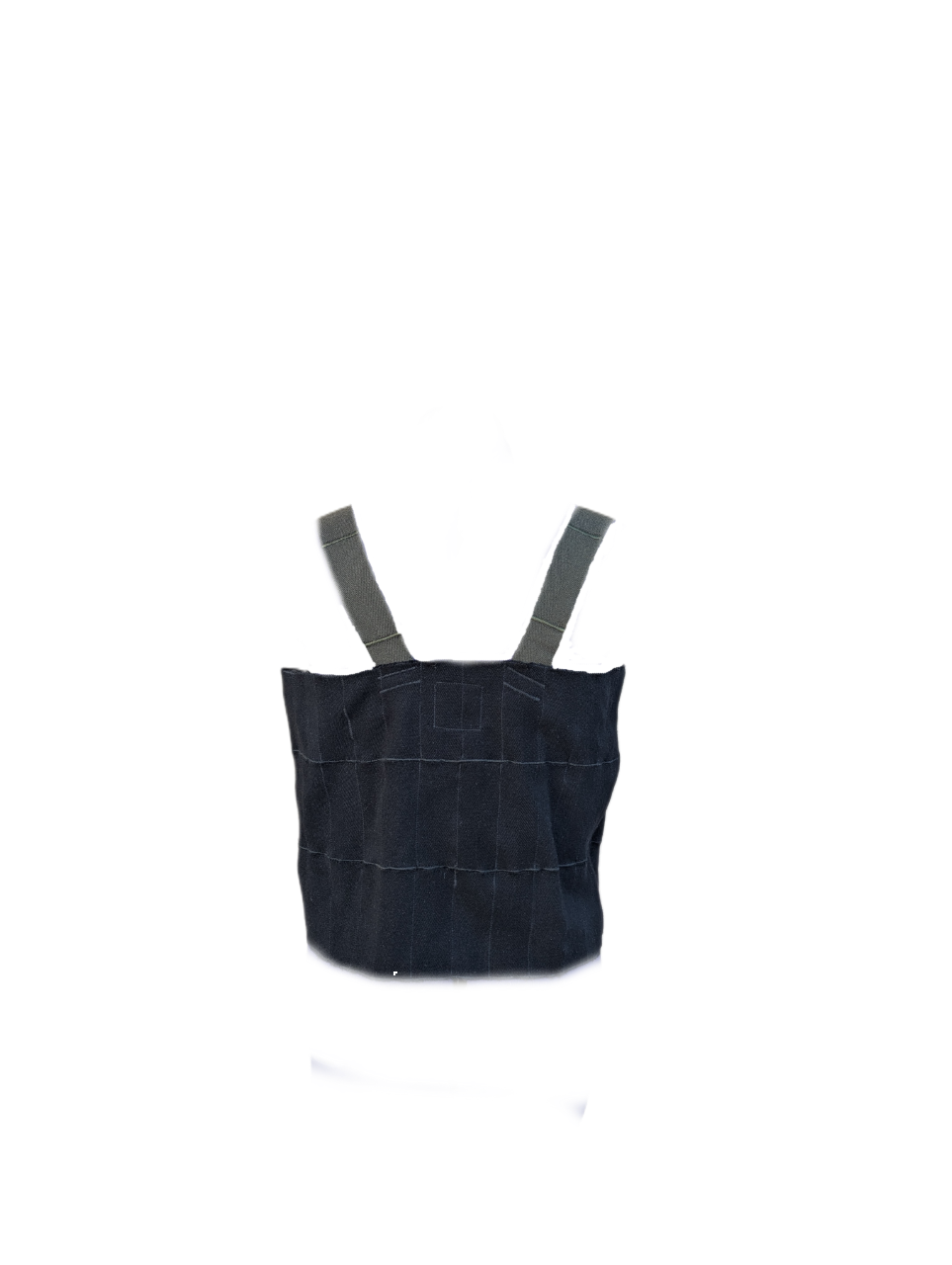 débardeur cashmire noir et kaki