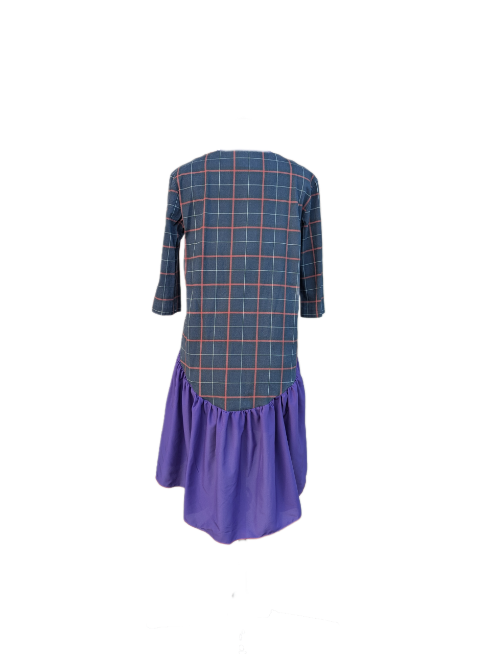 robe à carreaux et tissu violet pour une conception originale