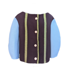 veste en laine forme boule création originale