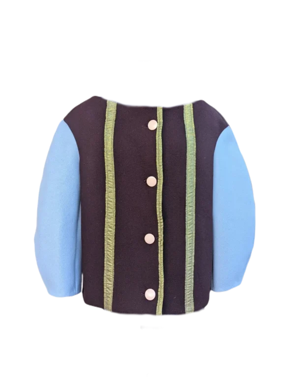 veste en laine forme boule création originale