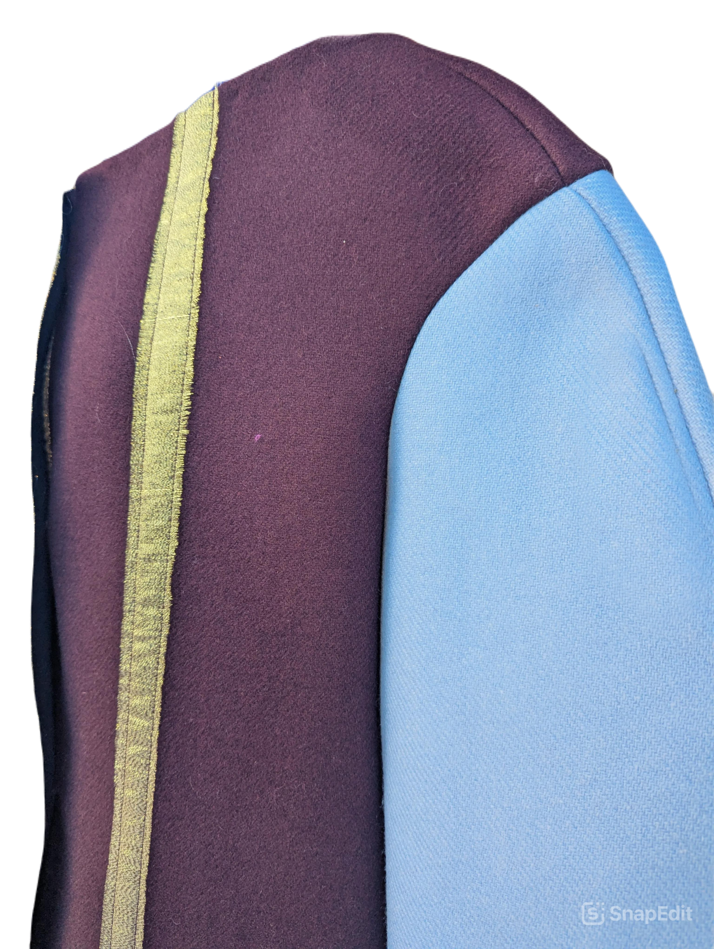 détails veste boule upcycling