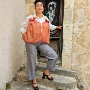 Débardeur en tulle élégant en upcycling