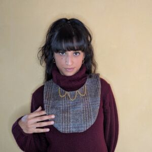 le plastron à carreaux upcycling