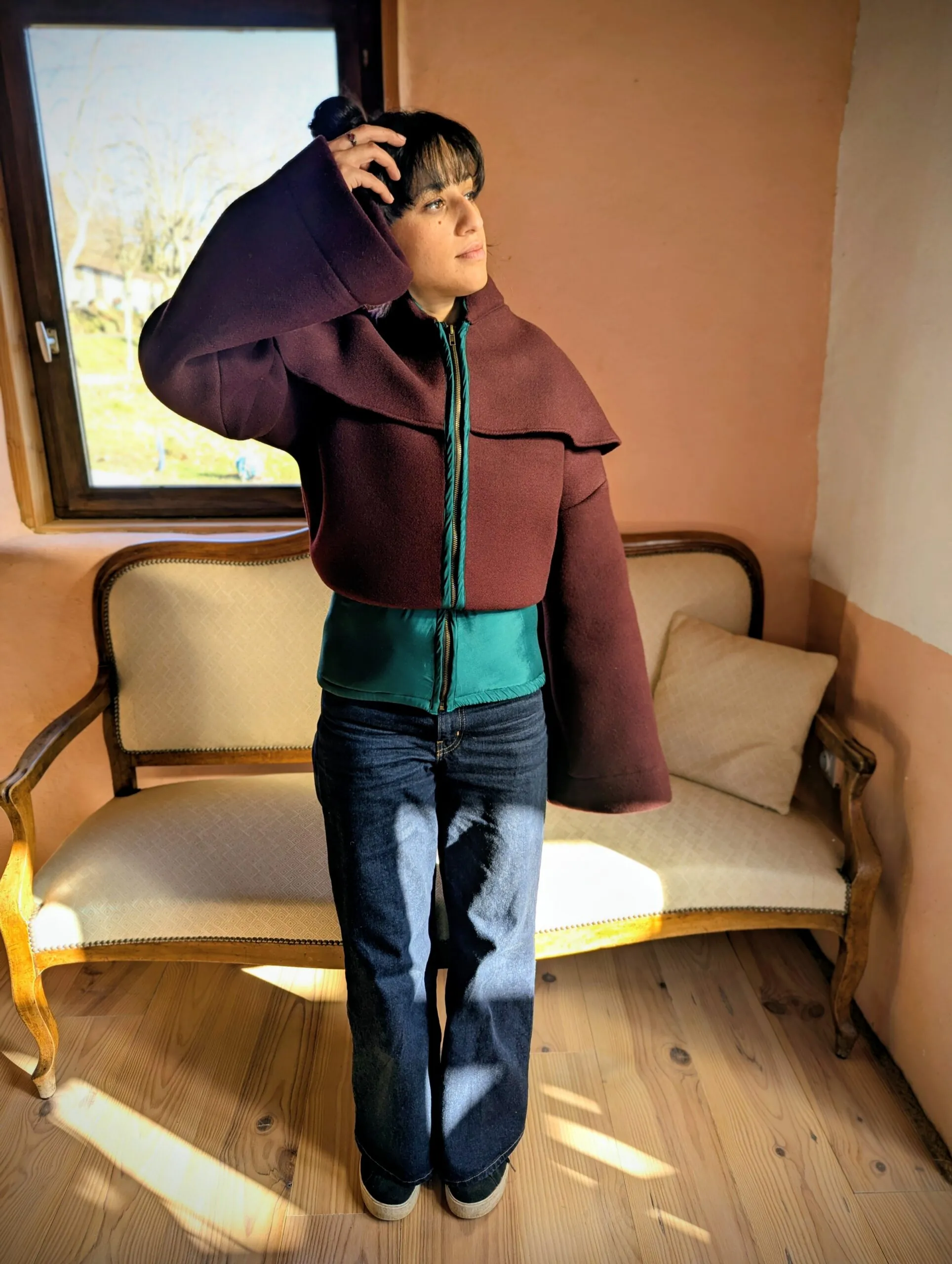 veste artisanale upcycling d'hiver