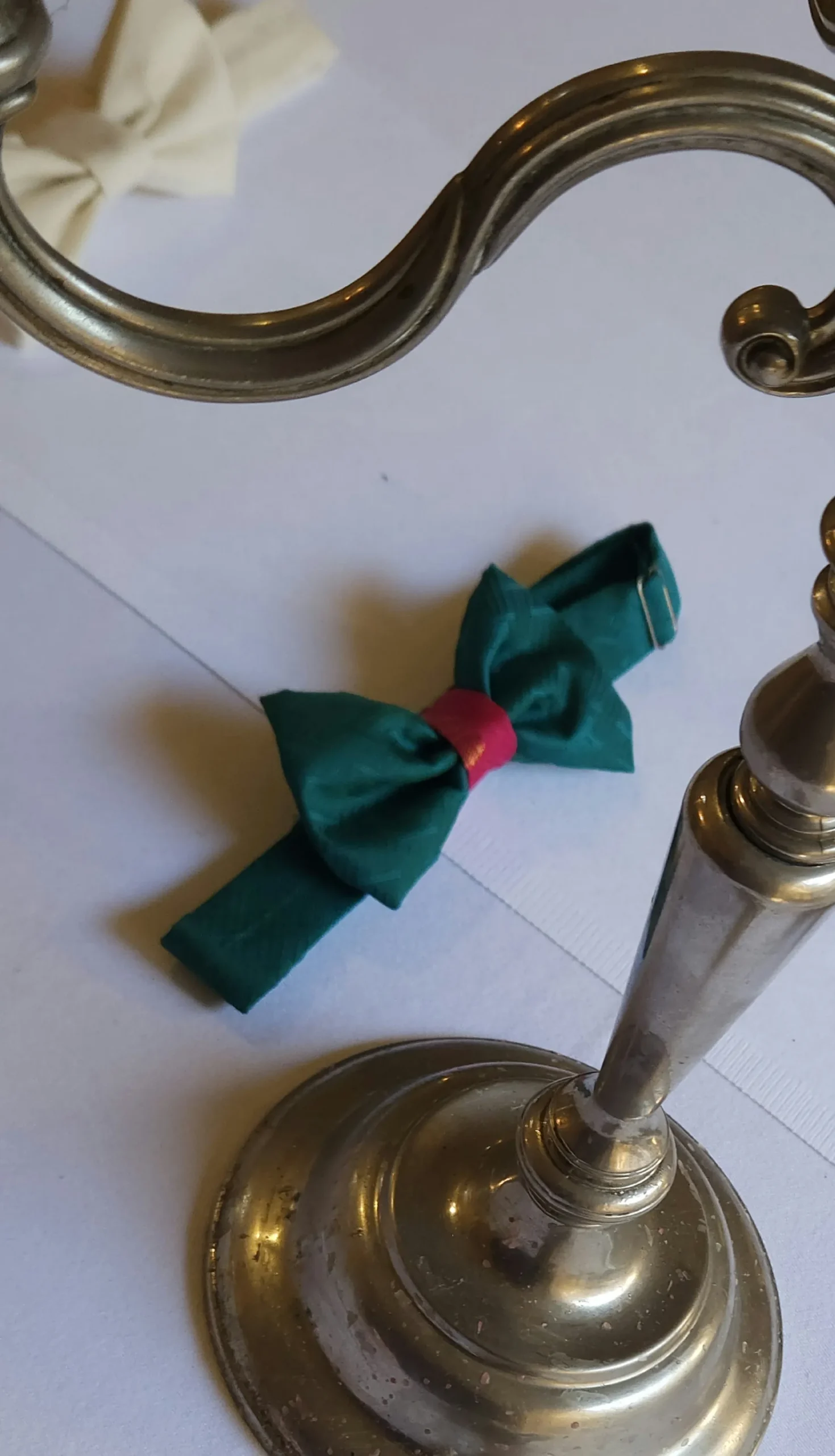 accessoire coloré noeud papillon vert et rose élégant et original
